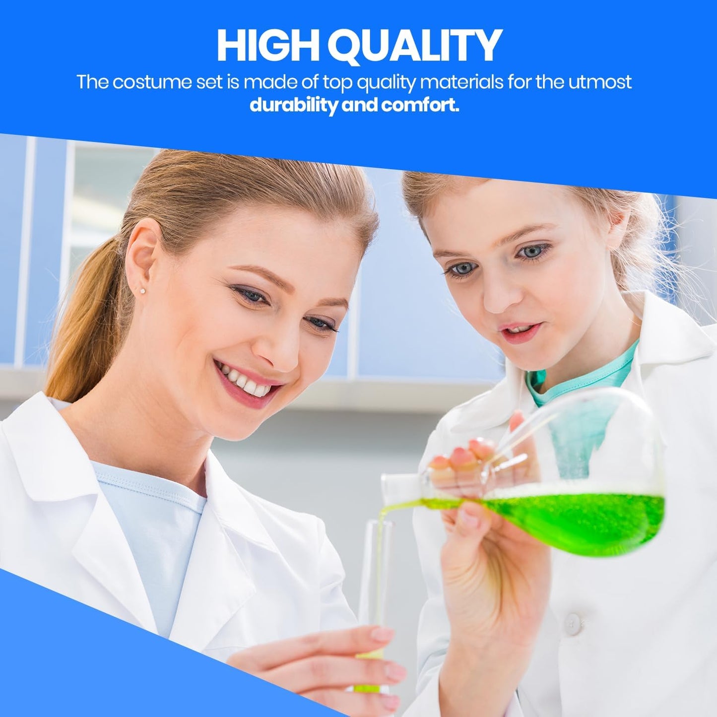Lab Coat - Doctors White Lab Coat Costume for Adults - 3/4 Length Lightweight Lab Coats for Women and Men