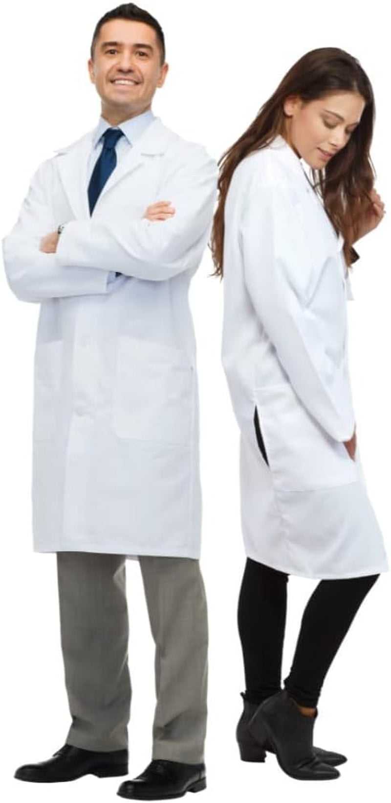 Lab Coat - Doctors White Lab Coat Costume for Adults - 3/4 Length Lightweight Lab Coats for Women and Men