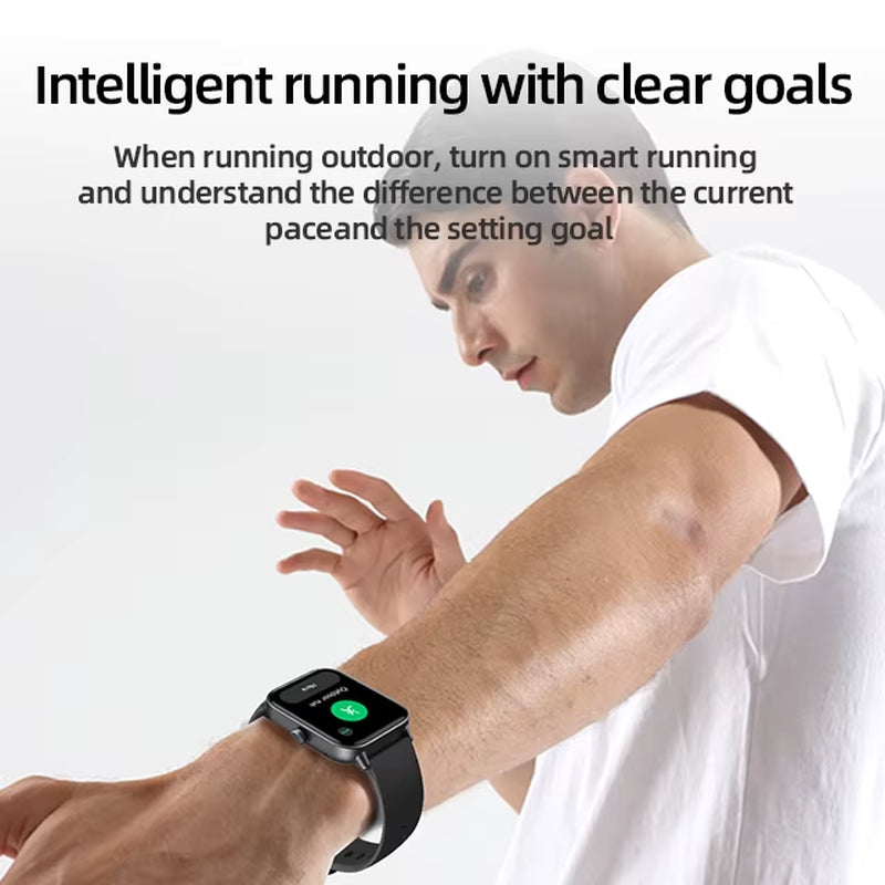 2025 IDW19 Men’s Fitness Smartwatch – 1.8" Full Touch, Bluetooth Calls, Heart & Health Tracker, Stylish Silicone Band
