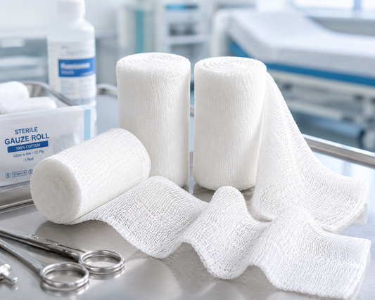 Sterile Cotton Krinkle Gauze Roll Bandage