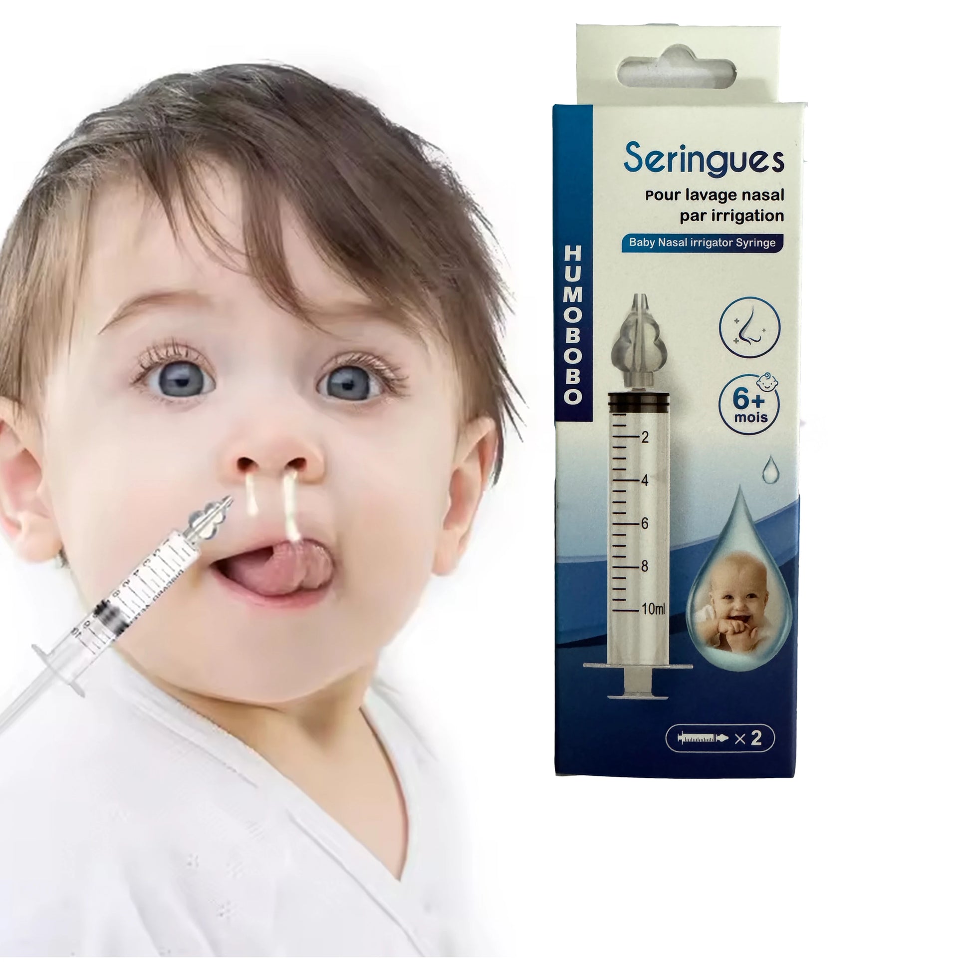 Infant Syringe Nasal Irrigator – the gentle solution for baby rhinitis! 💧👶 #BabyCare #NasalRelief
