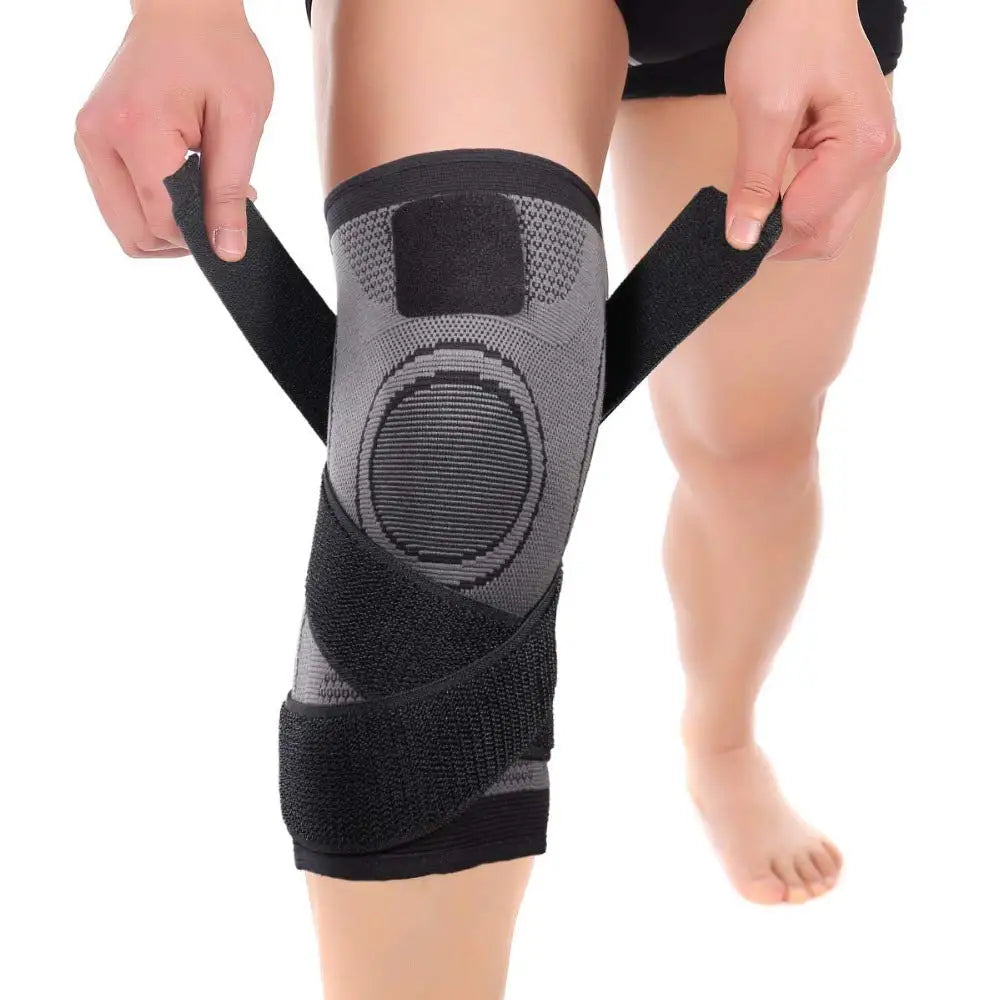 Premium Compression Sleeve with Straps – Support for Running, Gym & Arthritis Relief
