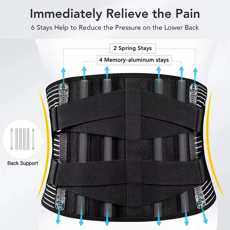 Adjustable Elastic Medical Breathable Waist Lumbar Lower Back Support Belt Adult Back Brace