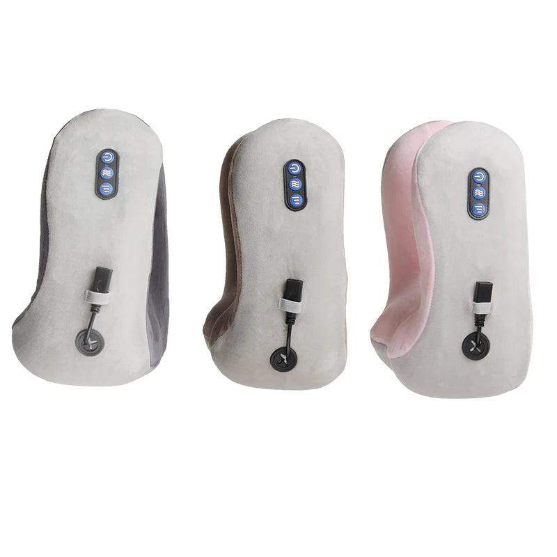 U-Shaped Electric Neck Massager - Portable Cervical & Shoulder Relief Pillow for Home, Travel, and Car Relaxation