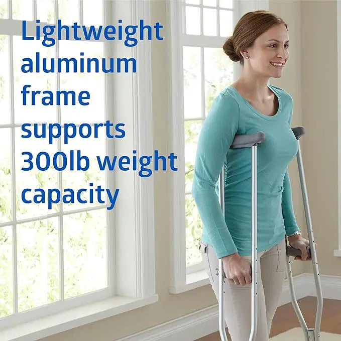 Lightweight Adjustable Crutches – Durable Aluminum Underarm Support