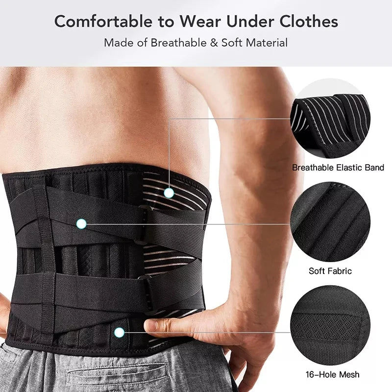 Adjustable Elastic Medical Breathable Waist Lumbar Lower Back Support Belt Adult Back Brace