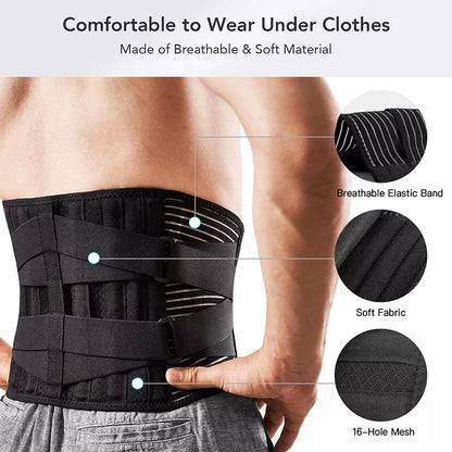 Adjustable Elastic Medical Breathable Waist Lumbar Lower Back Support Belt Adult Back Brace