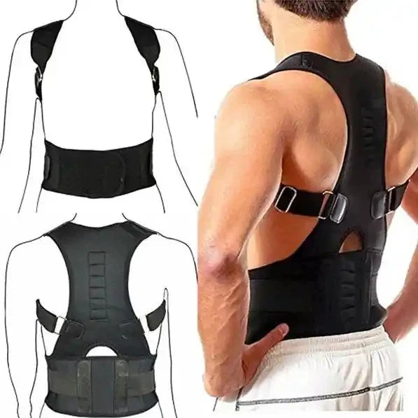 Back Straightener Posture Corrector – Adjustable Support Belt for Men & Women