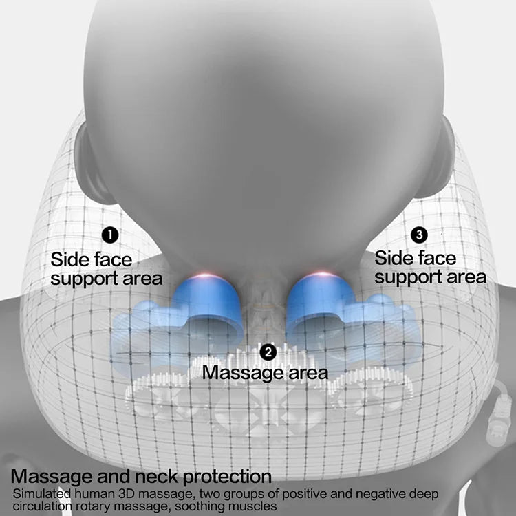 U-Shaped Electric Neck Massager - Portable Cervical & Shoulder Relief Pillow for Home, Travel, and Car Relaxation