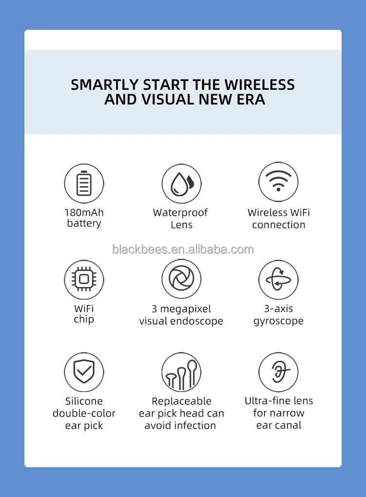 Bebird R1 Smart Visual Ear Cleaner with Camera & Wi-Fi - Effortlessly Remove Ear Wax!