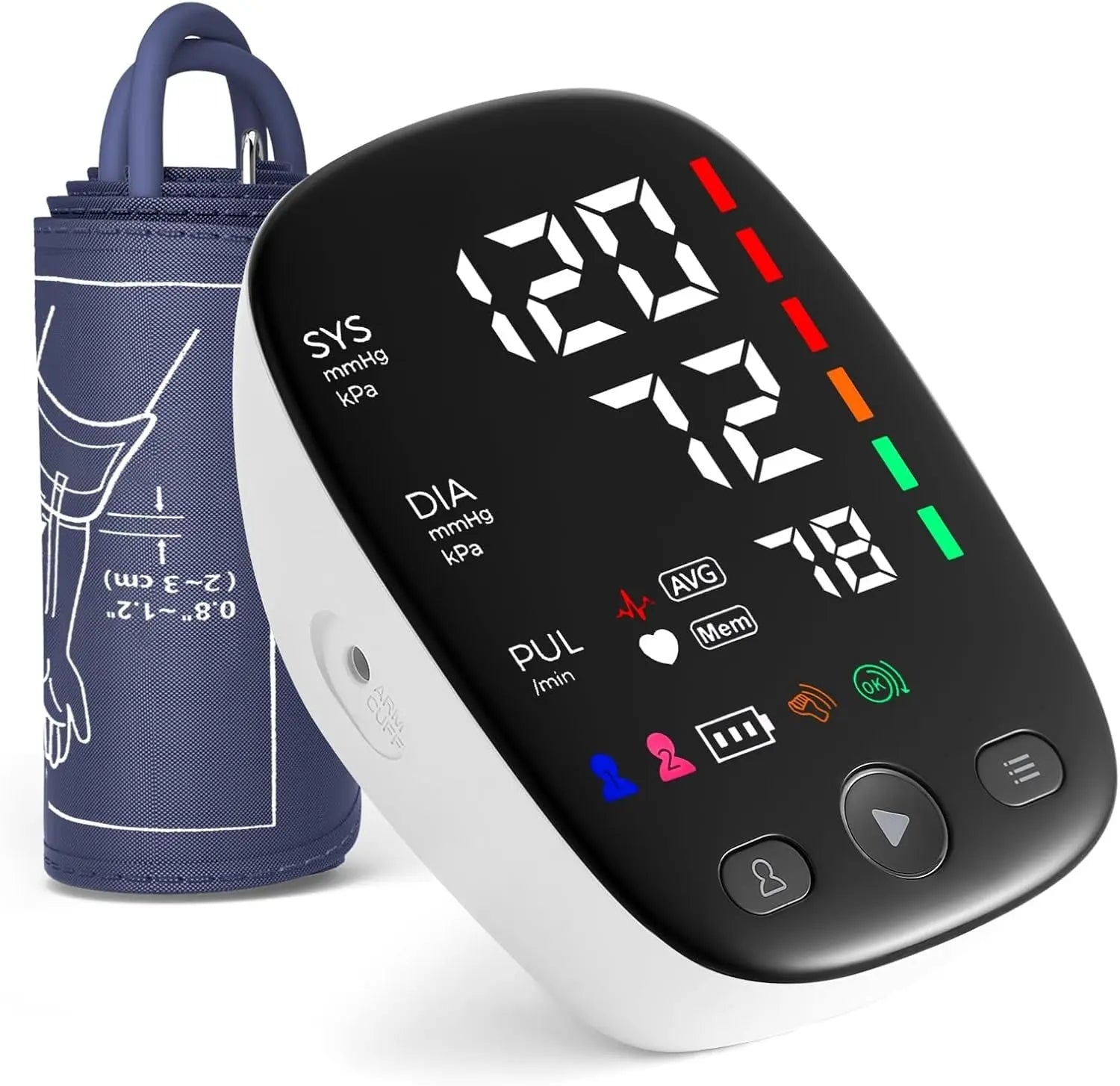 Digital Automatic Upper Arm Blood Pressure Monitor with Large Cuff Berflow Health