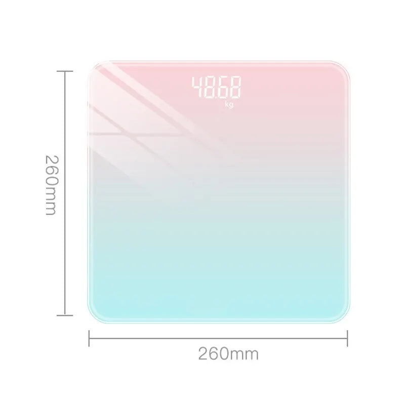 Gradient Color Smart LCD Glass Weight Scale - Stylish Digital Body Balance for Accurate Measurements