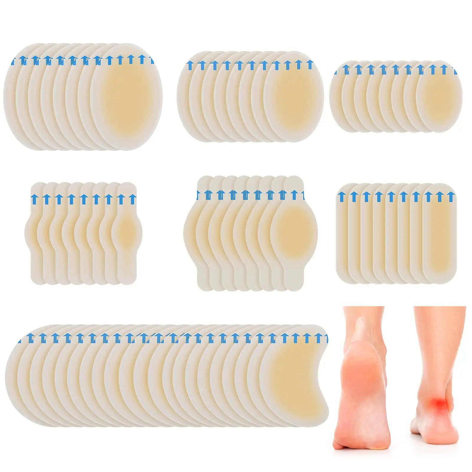 Waterproof Hydrocolloid Blister Pads – Foot, Toe & Heel Protection Bandages