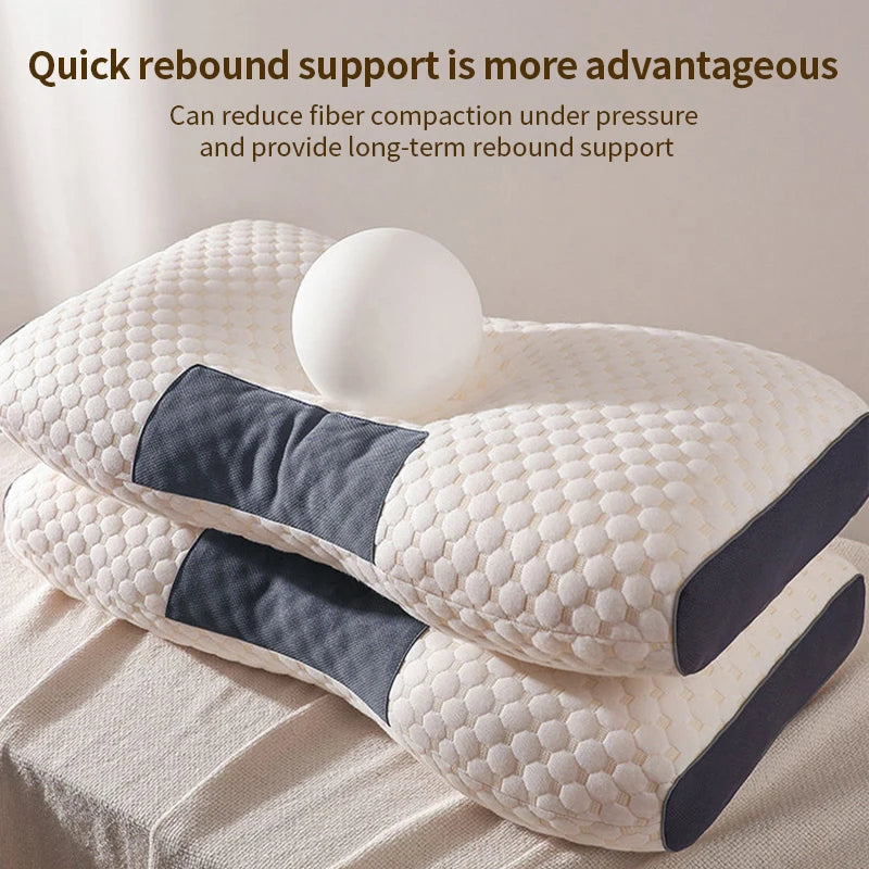 Neck Pain Relief Pillow – Orthopedic Cervical Support, Soybean Fiber Massage-Relief Design for Deep, Restorative Sleep