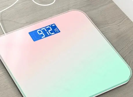 Gradient Color Smart LCD Glass Weight Scale - Stylish Digital Body Balance for Accurate Measurements