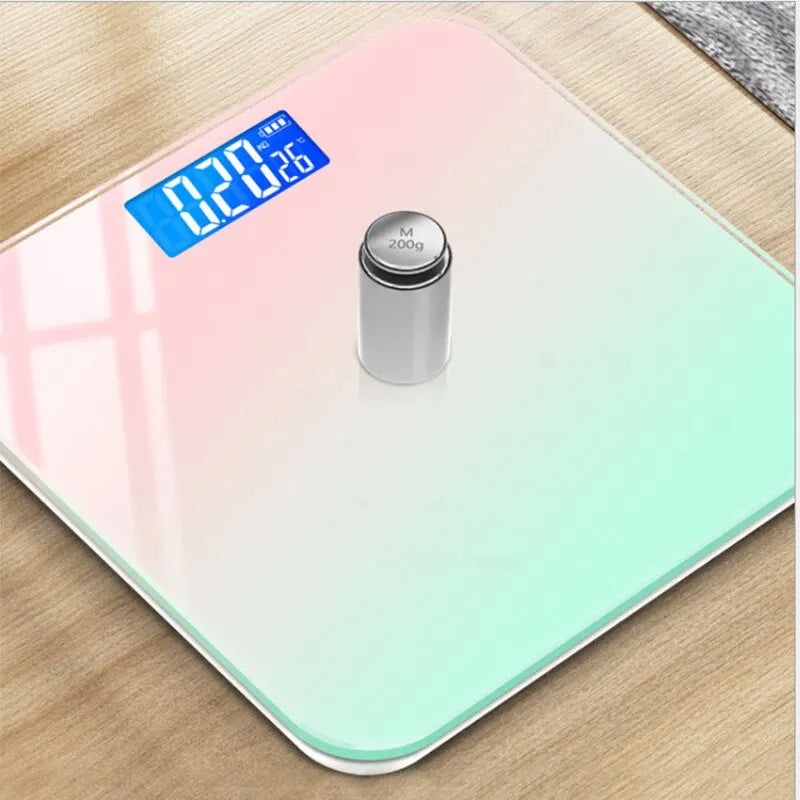 Gradient Color Smart LCD Glass Weight Scale - Stylish Digital Body Balance for Accurate Measurements